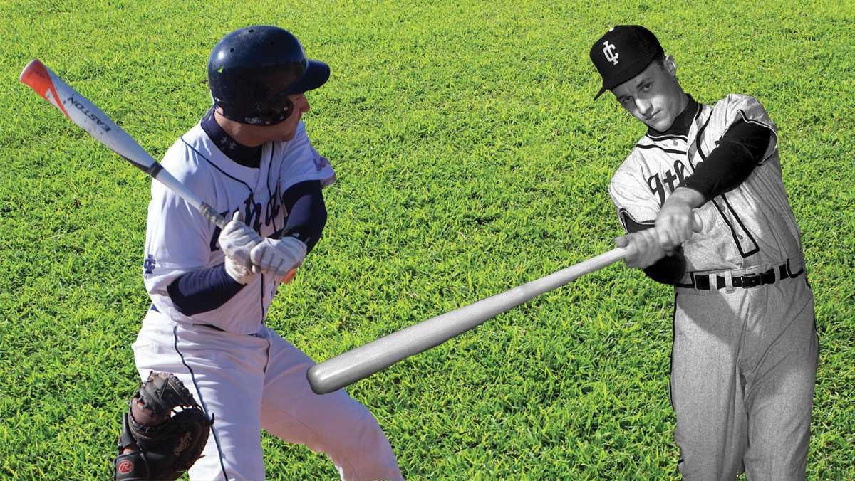 The history of wooden to metal baseball bats