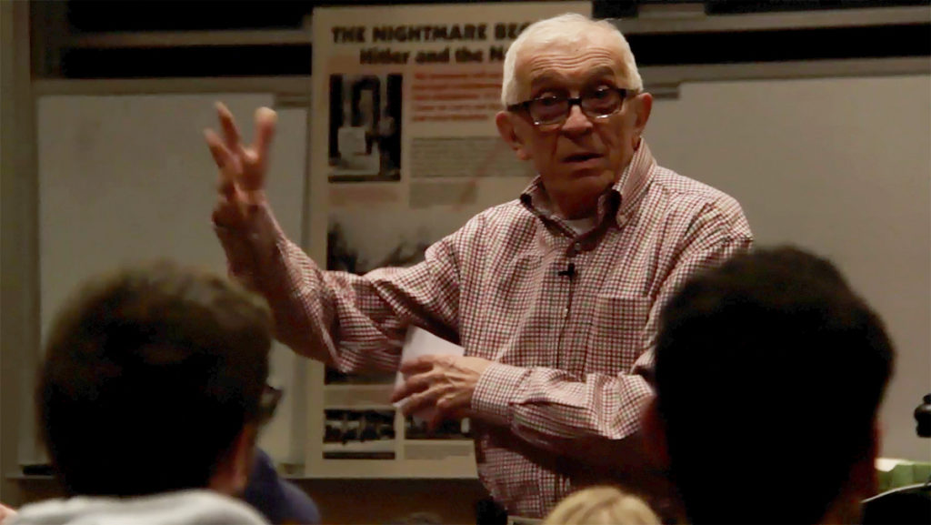 Jewish Holocaust survivor Samuel Rind spoke to Ithaca College community members about his experiences during the Holocaust on Holocaust Remembrance Day. 