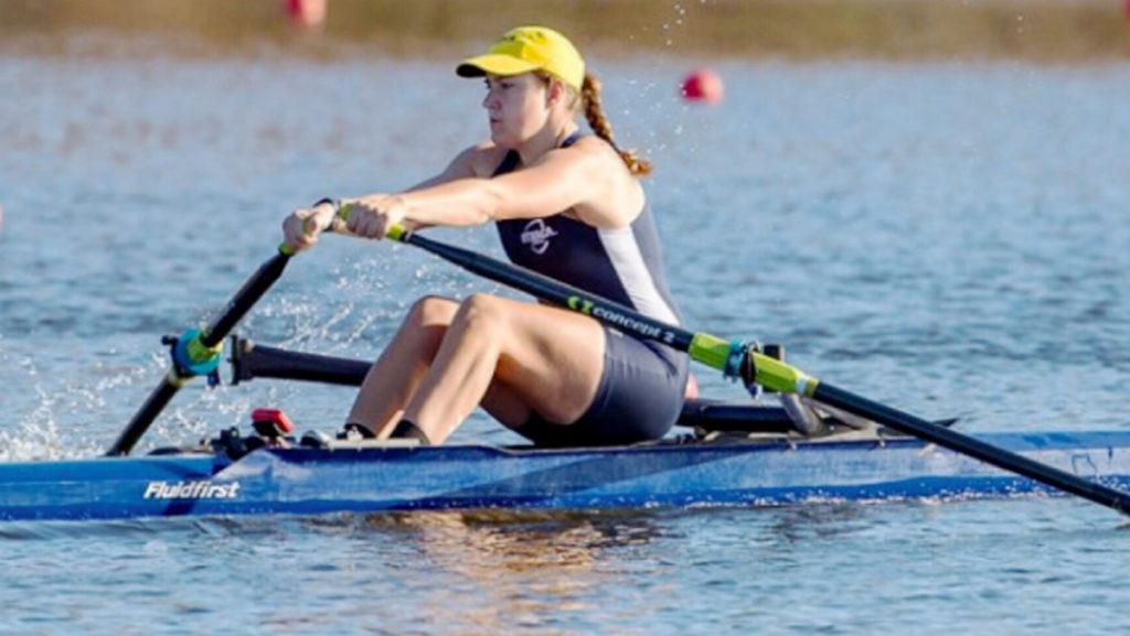 Junior Savannah Brija competes in the Collegiate Small Boat Championships on Nov. 6, 2016. Brija placed first in the Single B Final with a time of 8:35.78. Prior to joining the sculling and crew teams, she played soccer since she was 9 years old.