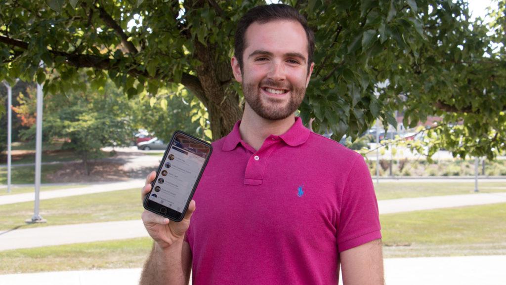 Junior Christian Brand manages the Ithaca College Traditions Committee of Students Today Alumni Tomorrow, which updates and monitors the app. The app was programmed by former Ithaca professor Adam Peruta.