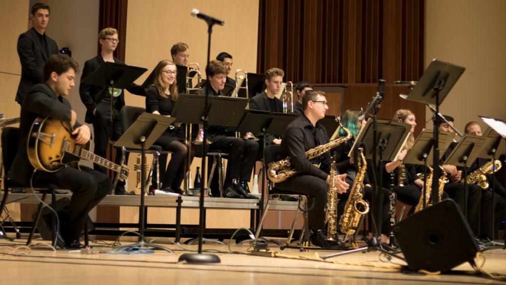 The Ithaca College Jazz Ensemble is open to students of all majors through a blind audition process. 