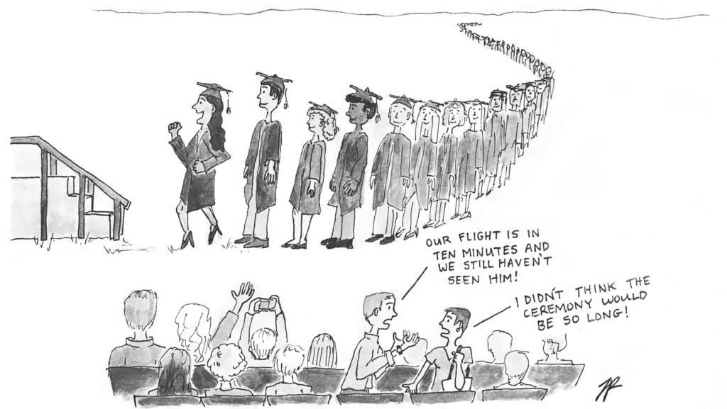 Editorial: Commencement would be too long with walking
