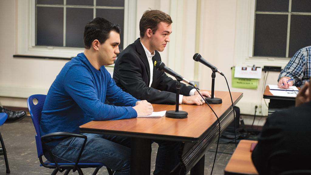 Ithaca College freshman Alexander Maceira and Cornell University sophomore Vernon Lindo presented a proposal that lays out problems they see in lobbying, super PACs and elections nationwide, and presented a set of guidelines for the City of Ithaca to endorse at Ithaca’s Common Council meeting Nov. 15. 