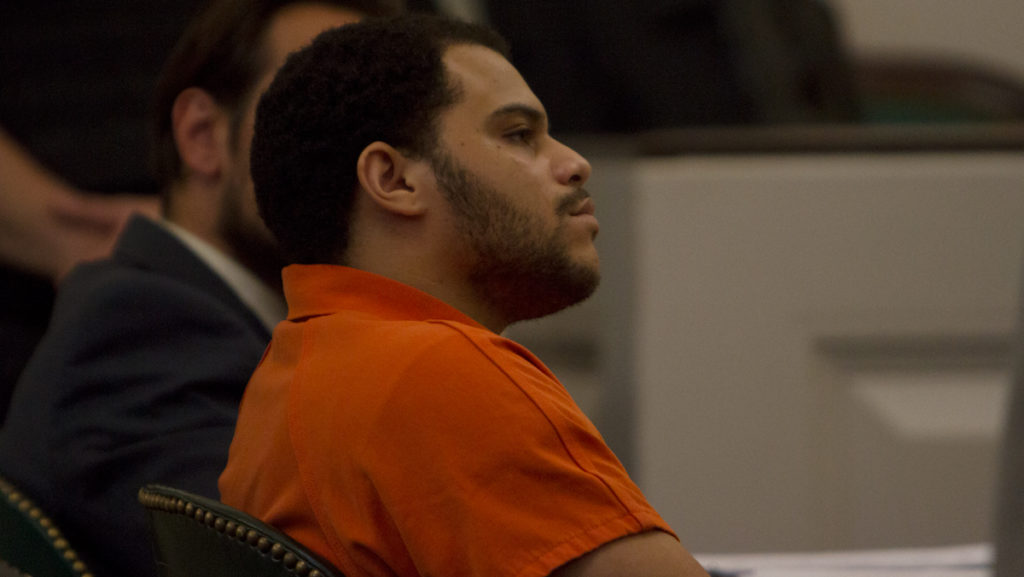 Nagee Green, pictured in Tompkins County Court on Nov. 6, was sentenced to 20 years in jail. 