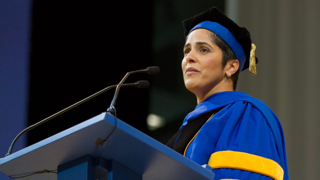 Many speakers celebrated Ithaca College President Shirley M. Collado when she was inaugurated as the college’s ninth president on Nov. 4, 2017.