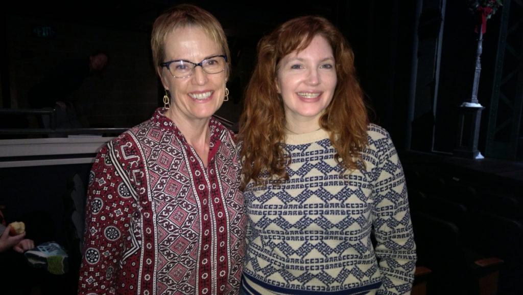 Kathleen Mulligan, associate professor in the Department of Theatre Arts, and  Maggie-Kate Coleman ’03 worked together on a production of “The Gift of the Magi.” The two has not met before they were hired to work on the production.