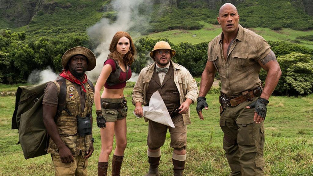 “Jumanji: Welcome to the Jungle” updates the premise of the 1995 movie “Jumanji” by replacing the magical jungle-based board game with a video game.