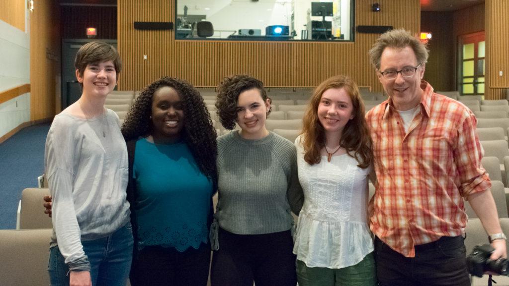 Junior Casey McCracken and freshmen Eden Strachan, Grethel Gonzalez and Ella Krings all founded the club with the help of John Scott, associate professor in the Department of Media Arts, Sciences and Studies.