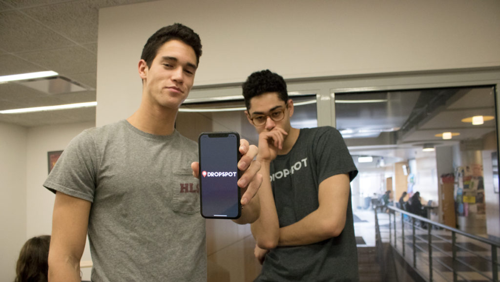 Juniors Michael Gardiner and Isaiah Nardone created the app DropSpot, which allows students to easily connect while going out on the weekends.