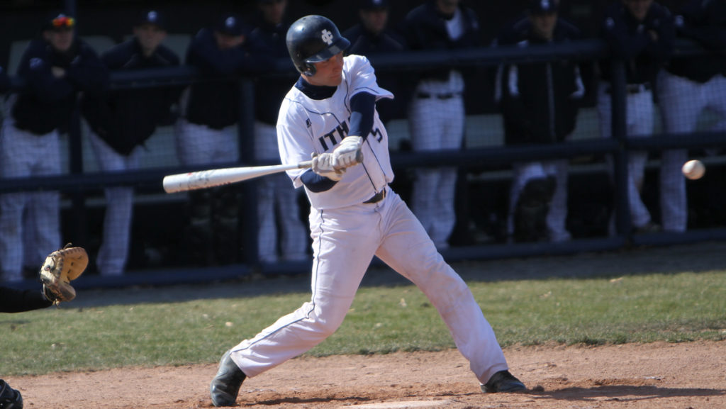 Junior catcher Adam Gallagher gets ready to hit the ball against Stevens Institute of Technology on March 25.