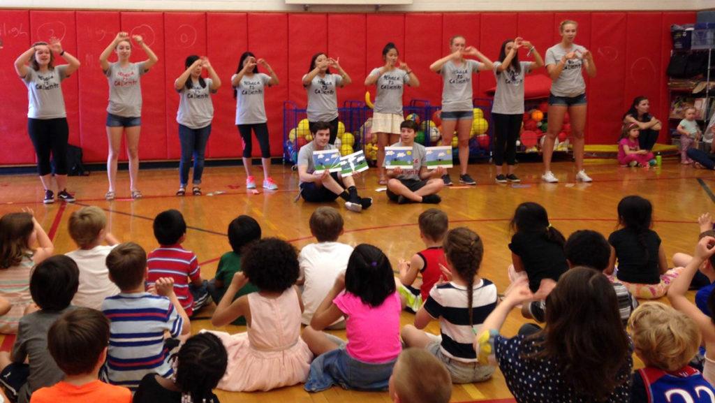 SALTAR, Spanish Language through the Arts and Recreation, is a class that visits the Bell Sherman Elementary to integrate Spanish into the classroom through physical education, art and music. 