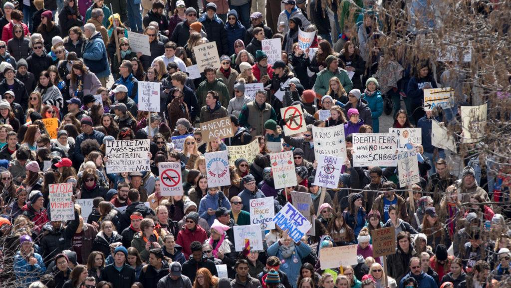 The Ithaca community rallied on The Commons in conjunction with the national March For Our Lives movement. 