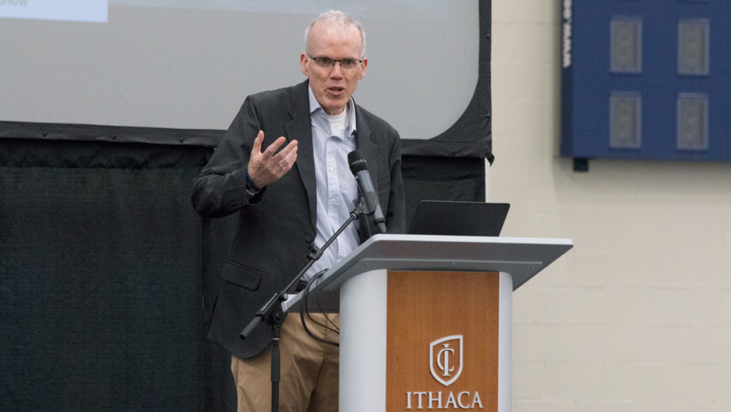 Bill McKibben spoke about climate change April 11 at Ithaca College. Nancy Jacobson writes that people need to find a common ground when discussing the impacts of climate change.