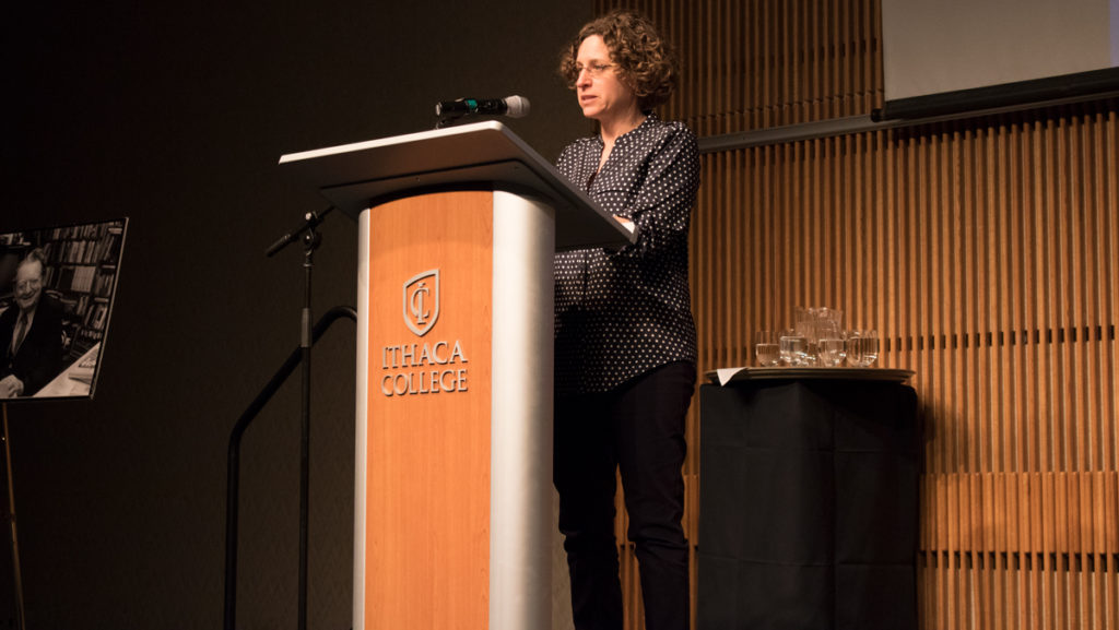Sharon Lerner, a reporting fellow at the Investigative Fund and journalist at The Intercept, spoke after she was given an Izzy Award from the Park Center for Independent Media on April 24. Her work focuses on environmental racism and environmental negligences of corporations. 