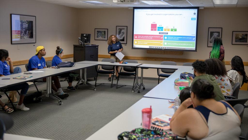 First-generation freshmen students went to a program event in the Taughannock Falls room in Ithaca College Square on Aug. 25 as part of the pilot year of the First Look Program, a program to help first-generation students.