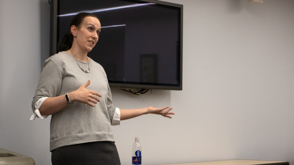 Kelli Grant ’04, personal finance reporter at CNBC, spoke at a Society of Professional Journalists meeting Sept. 24. Grant spoke on business journalism and gave students personal finance tips, such as saving for retirement and negotiating their salaries.