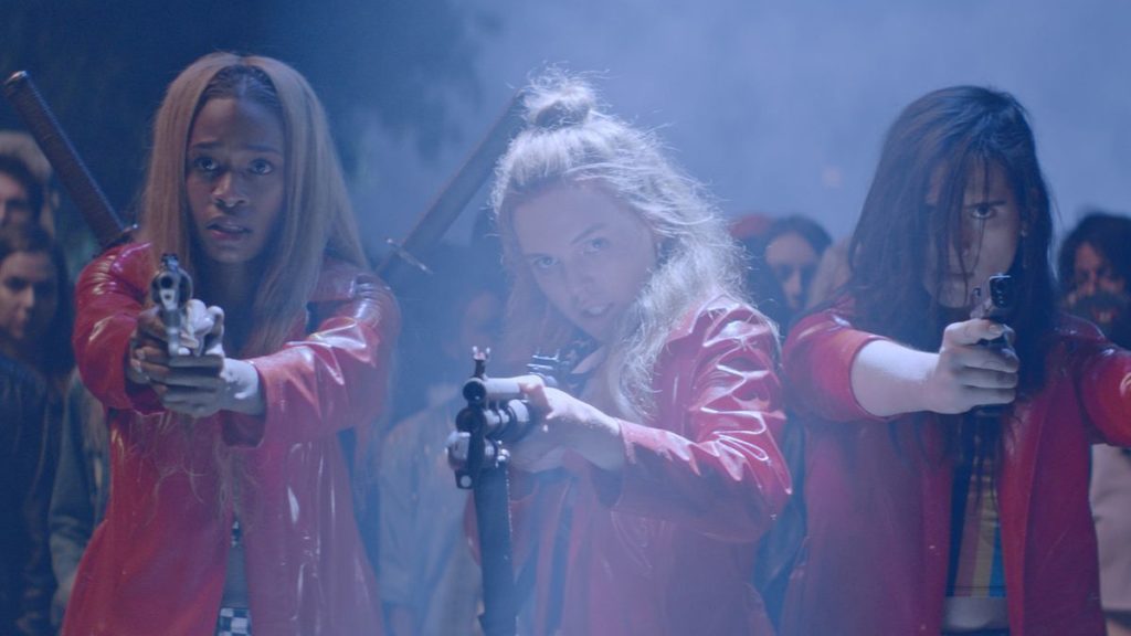 Assassination Nation takes the violent doomsday premise of The Purge and sets it in the small town of Salem, Massachusetts.