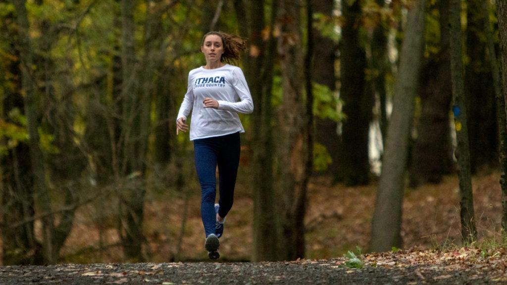 Junior runner Meghan Beahan runs for the Ithaca College womens cross-country team a year after helping form the running club.