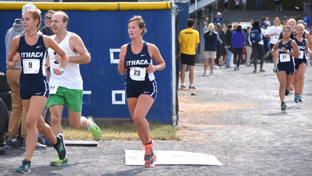 Senior runner Amanda StClair runs for the Ithaca College womens cross-country team.