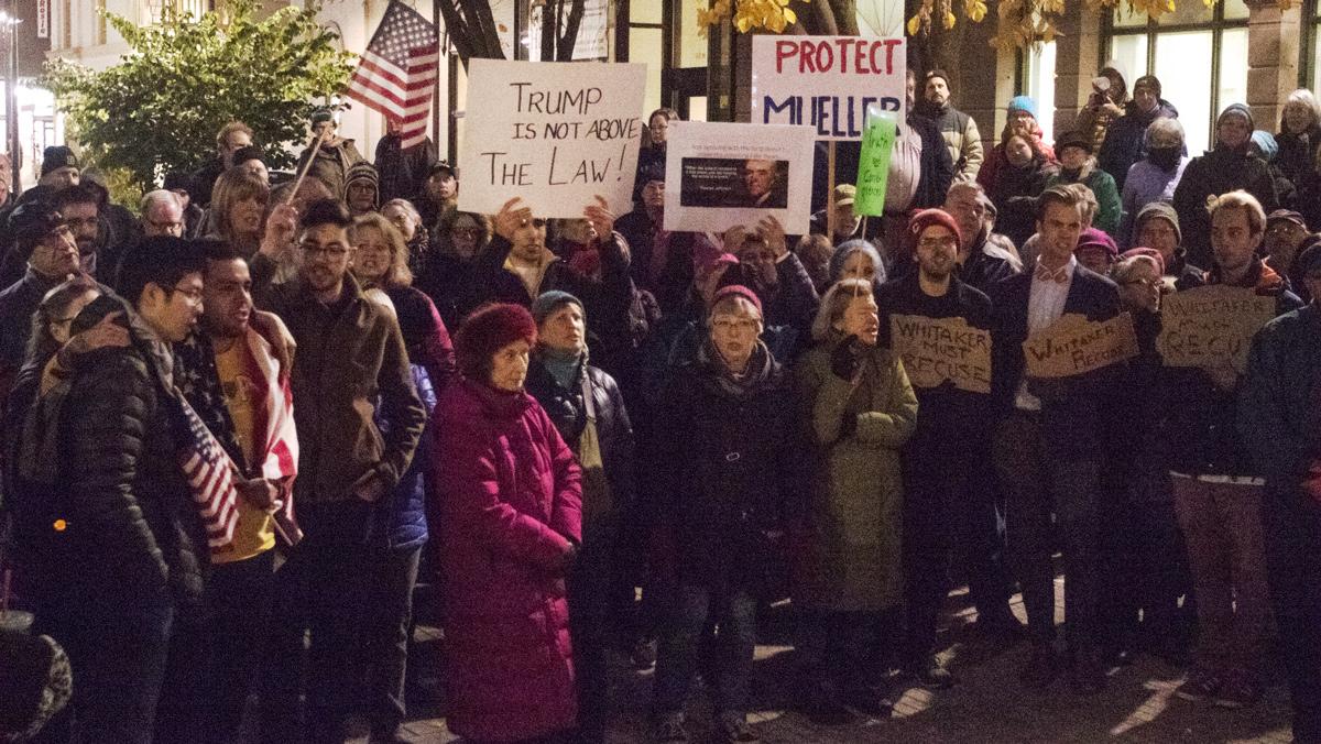 Ithaca locals protest the resignation of Jeff Sessions