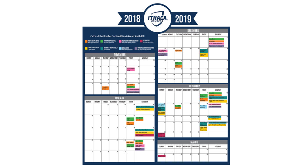 2018–19 Winter Sports Calendar
