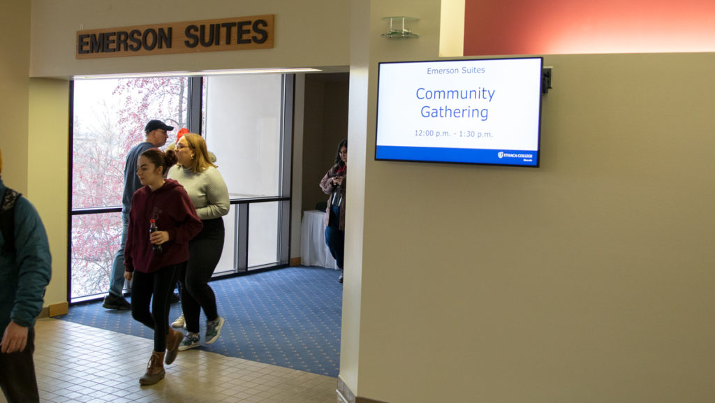 Students exit the community gathering held on Dec. 12 to discuss a viral video of a student using a racial slur. Sophomore Briana Williams writes that the forum was ineffective in addressing racial issues on campus. 