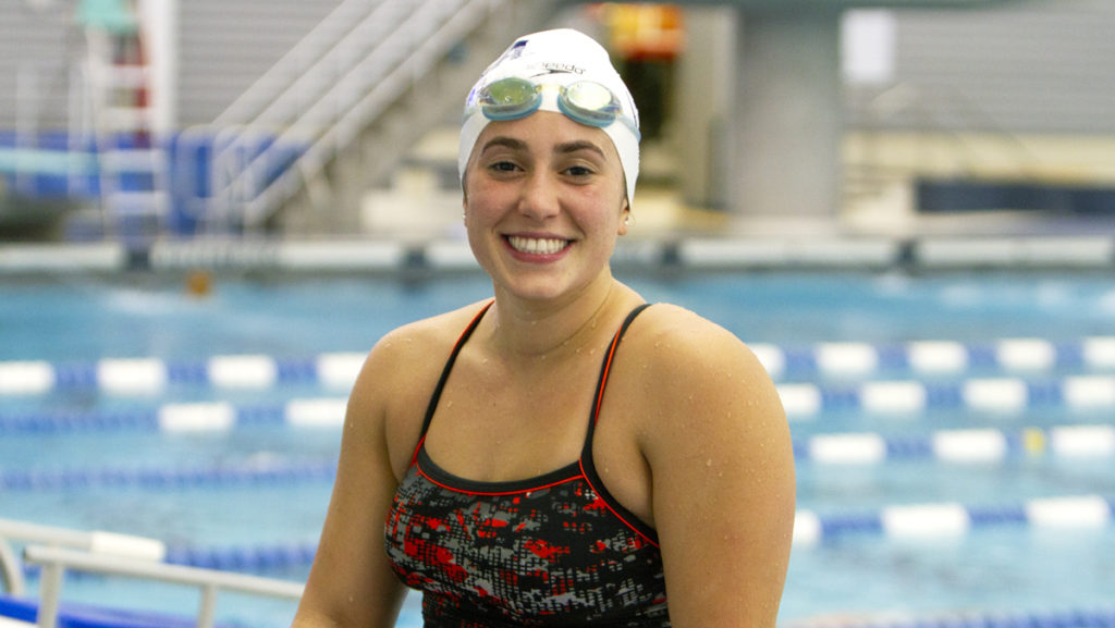 Senior swimmer Anna DArrigo is a four-year member of the womens swimming and diving team.