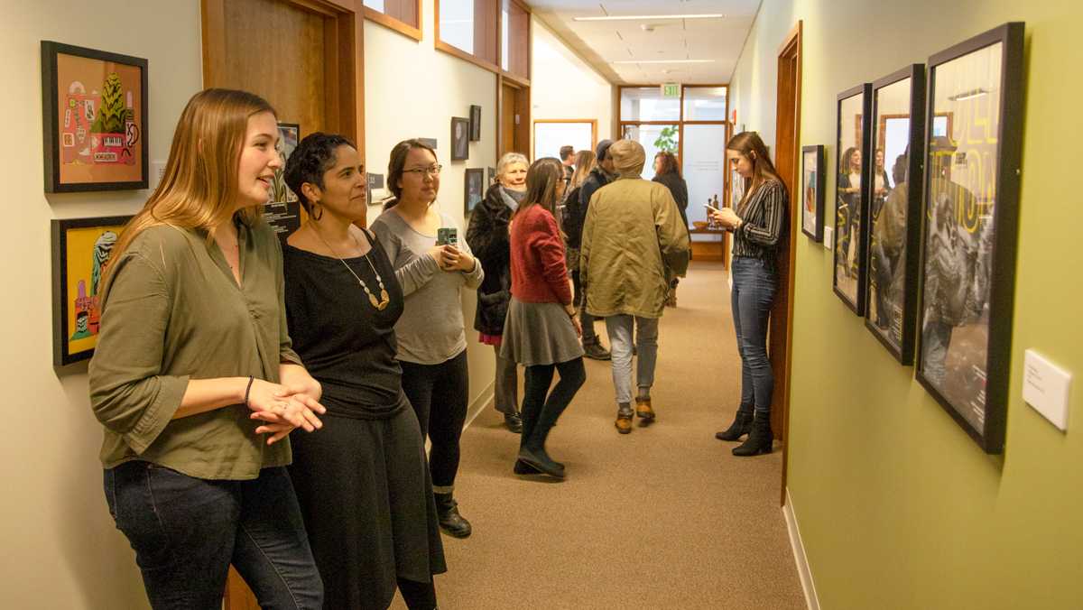 Students display original artwork in Peggy Ryan Williams Center