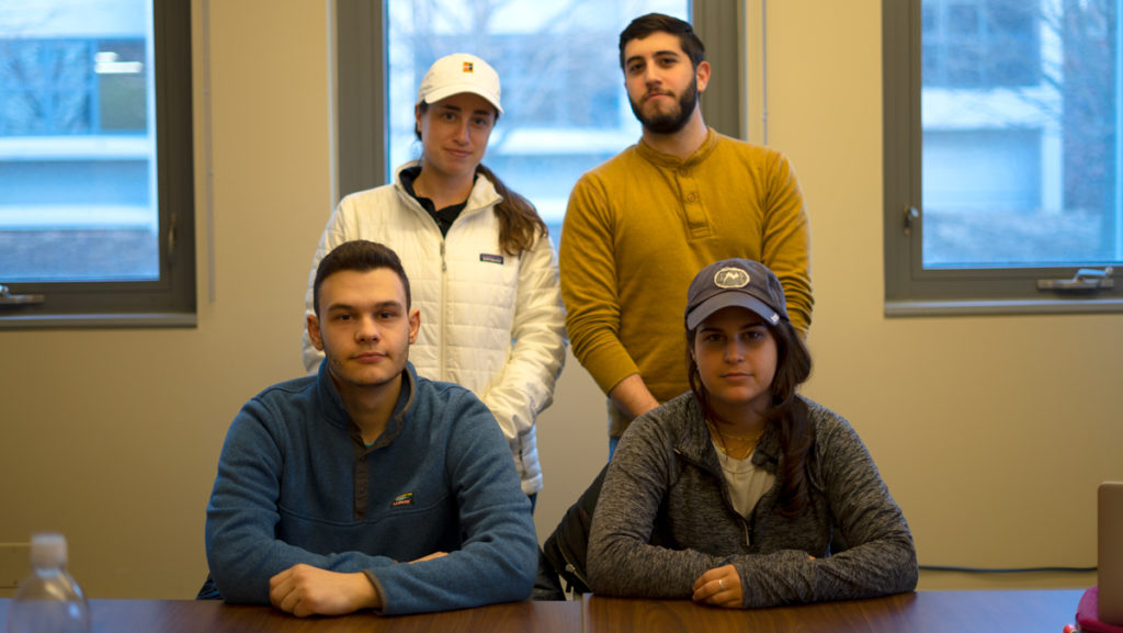 From top left, seniors Mindy Pasternak and Daniel Gelles, sophomore Alex Goodman and senior Claudia Franklin — members of the Student Alliance for Israel — and their fellow club members write about the anti-Semitism present in politician Ilhan Omar's critique of the American Israel Public Affairs Committee. 
