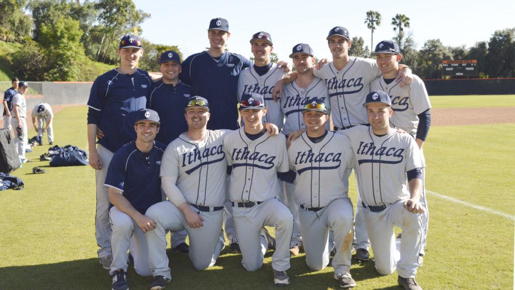 The Ithaca College mens baseball teams senior class enjoyed the sunny conditions in California after defeating Occidental College on March 13.