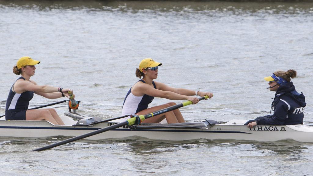 Freshman rower Dania Bogdanovic is one of two freshman on womens varsity crew, and competed as a member of the teams second Varsity 8 boat March 30 at Cayuga Inlet.