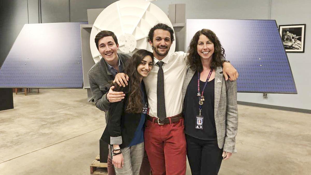 Professor and students collaborate at NASA