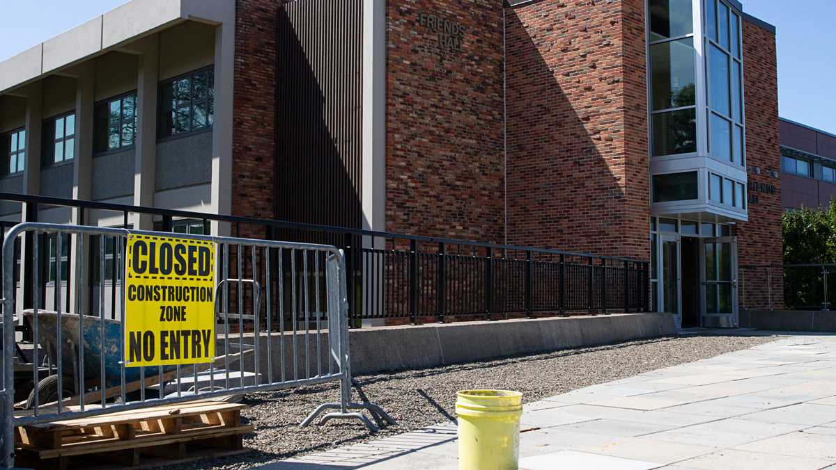 College removes asbestos from Friends Hall and Job Hall
