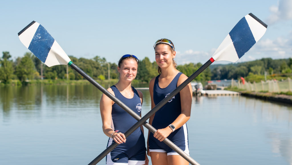 Junior Liza Caldicott and sophomore Dania Bogdanovic were both new to the colleges sculling team last season. The team is more experienced this year and aims to be more competitive.
