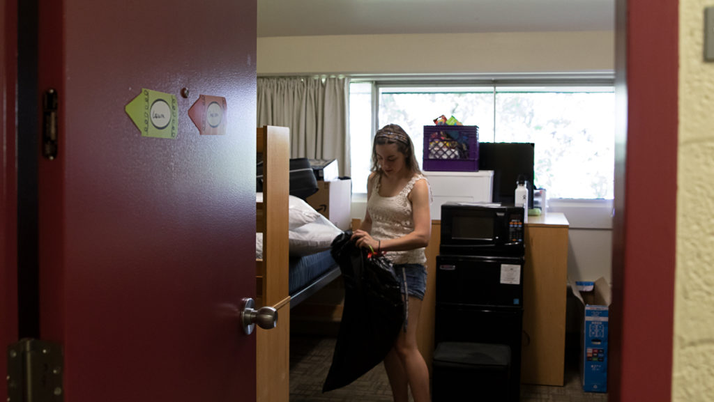 Sophomore Laura Koch was in Towers last year and only had the option of living in a Circles Apartment without a car or living in Clarke Hall. Koch chose to live Clarke Hall. 