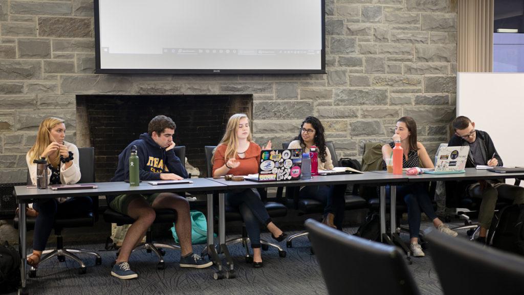 The Ithaca College Student Governance Council executive board welcomed new senators at the first meeting of the 2019–20 academic year. 