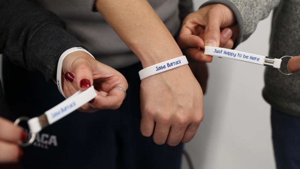 Junior Erin Copozzi, and seniors Shannon Grage and Justinian Michaels started Barracks Bracelets to remember their friend Jase Barrack, who unexpectedly died last spring. They sell keychains and bracelets to raise money in his honor.