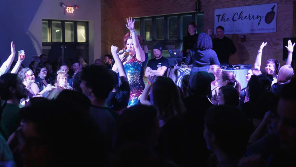 Mickie Quinn hosted POP’d at The Cherry in February of 2019. Quinn hosts several events like POP’d and works with Ithaca Festival, Cosmic Joke Collective and more.
