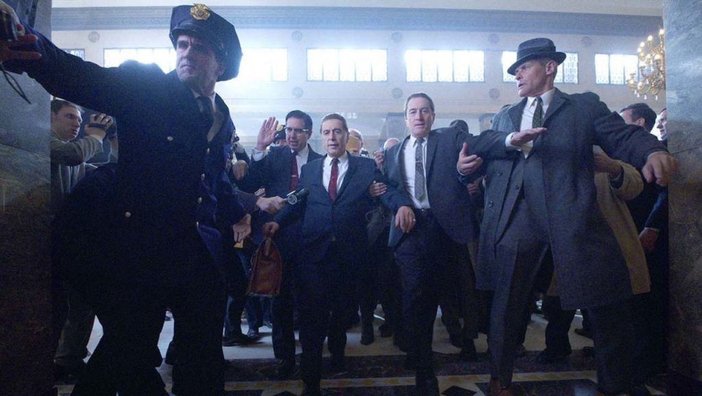 Martin Scorseses The Irishman features an honest look at how violence affects the life of hitman Frank Sheehan, stunningly portrayed by Robert DeNiro. The film is a testament to DeNiros and Scoseses history together, as well as a masterful drama. 