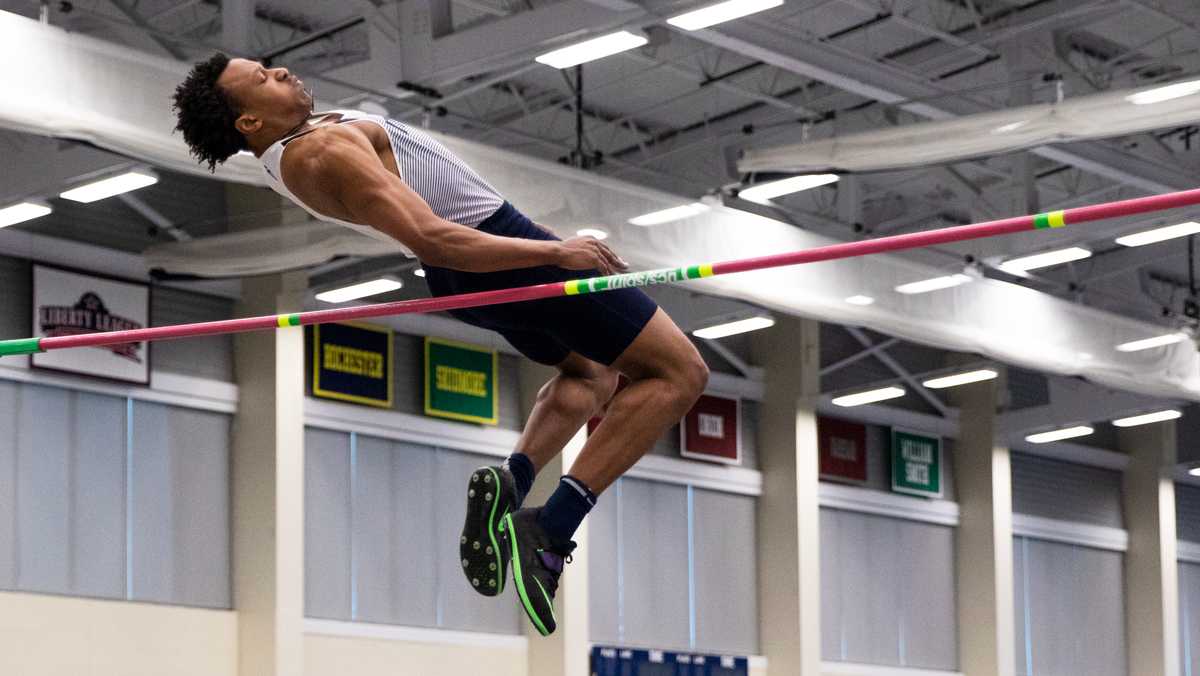 Basketball player becomes high jump star for men’s track and field