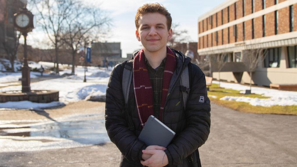 Sophomore Daniel Mailloux, a politics and international studies major, has seen through work in Model U.N. the importance of being open to different insights in public discourse.