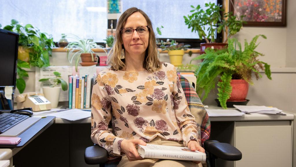 Joslyn Brenton, assistant professor in the Department of Sociology, published a book that looks at the relationship between food, motherhood and social class.