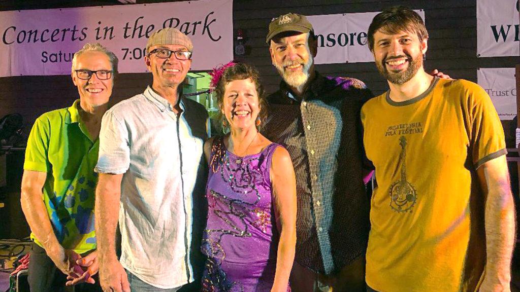 From left, Bill King, Paul Crowley, Anne Stork, Gordon Rowland and Peter Glanville are all members of the band Lil Anne and Hot Cayenne. The band specializes in the Louisianan style of music called zydeco. 