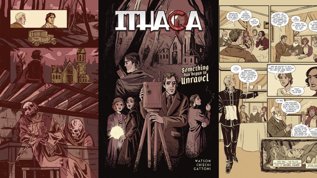 Michael Watson 13 teamed up with Lisa VillaMil ’13, Theresa Chiechi, and Lucas Gattoni to create Ithaqa, an Ithaca-based, Lovecraftian-inspired comic book series.
