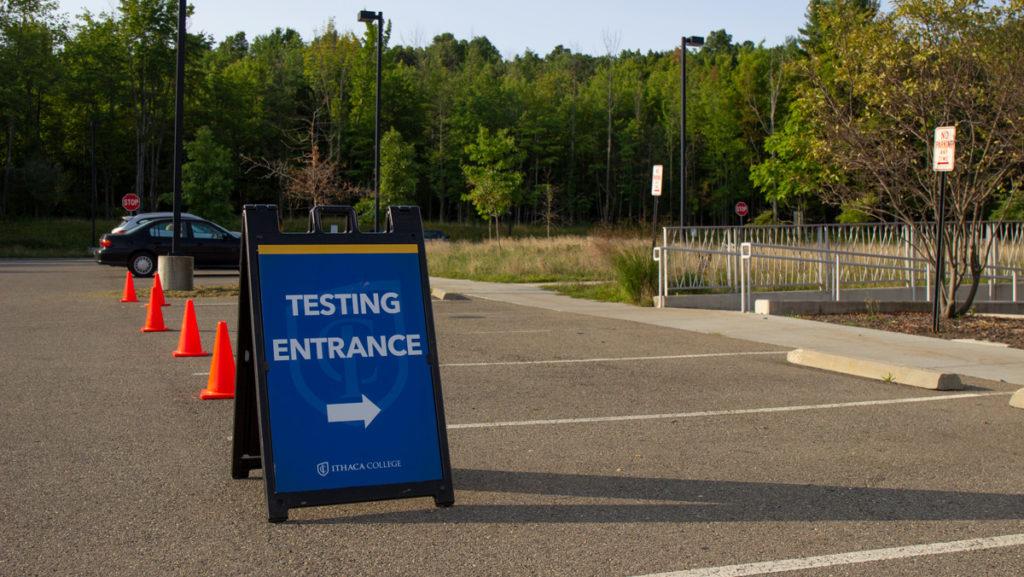 Even though Ithaca College is remote for the semester, approximately 1,400 students, faculty and staff pass through the Athletics and Events Center every week to get tested for COVID-19.
