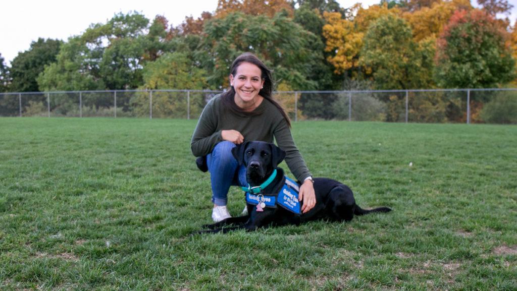 Marissa Holske, a first year physical therapy graduate student, is raising her puppy, Wave, in Ithaca. Wave was expected to return to GEB for formal training in Spring 2021, but due the pandemic, Wave may stay with Holske for an extra eight months.