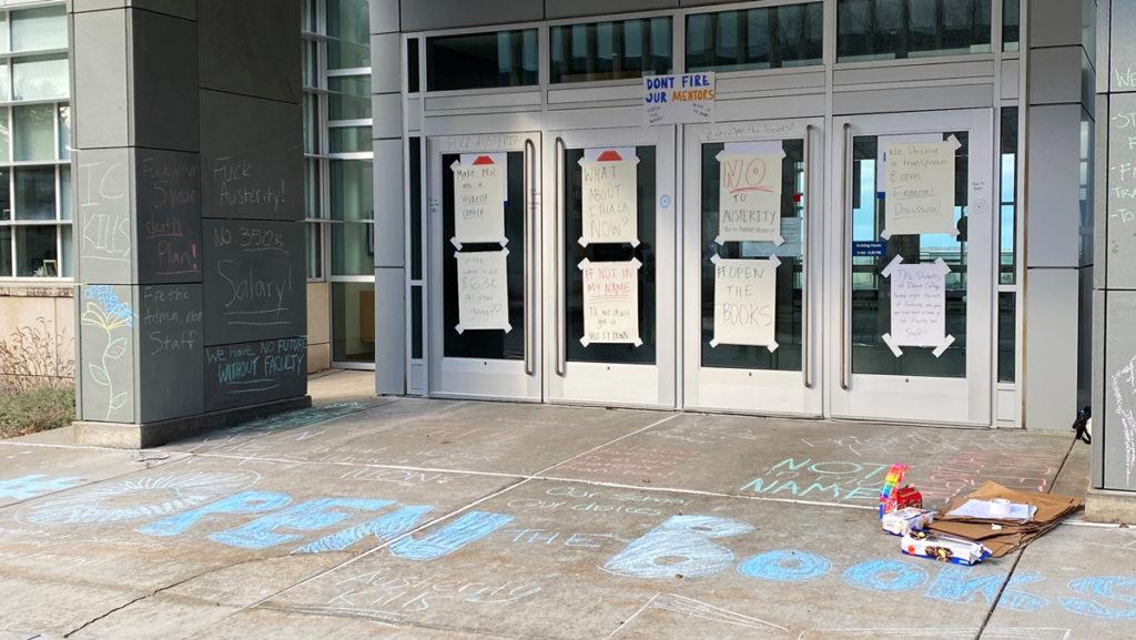 In a Dec. 14 email to the college community, Ithaca College President Shirley M. Collado called the behavior unacceptable and referred to it as an act of vandalism. She said that it was disrespectful to do this on the same day as the December Graduation Celebration. 