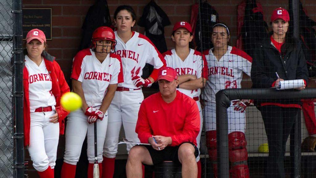 The Cornell Big Red softball team competes against Dartmouth University at Niemand-Robison Field in Ithaca, NY on Saturday, April 20, 2019.