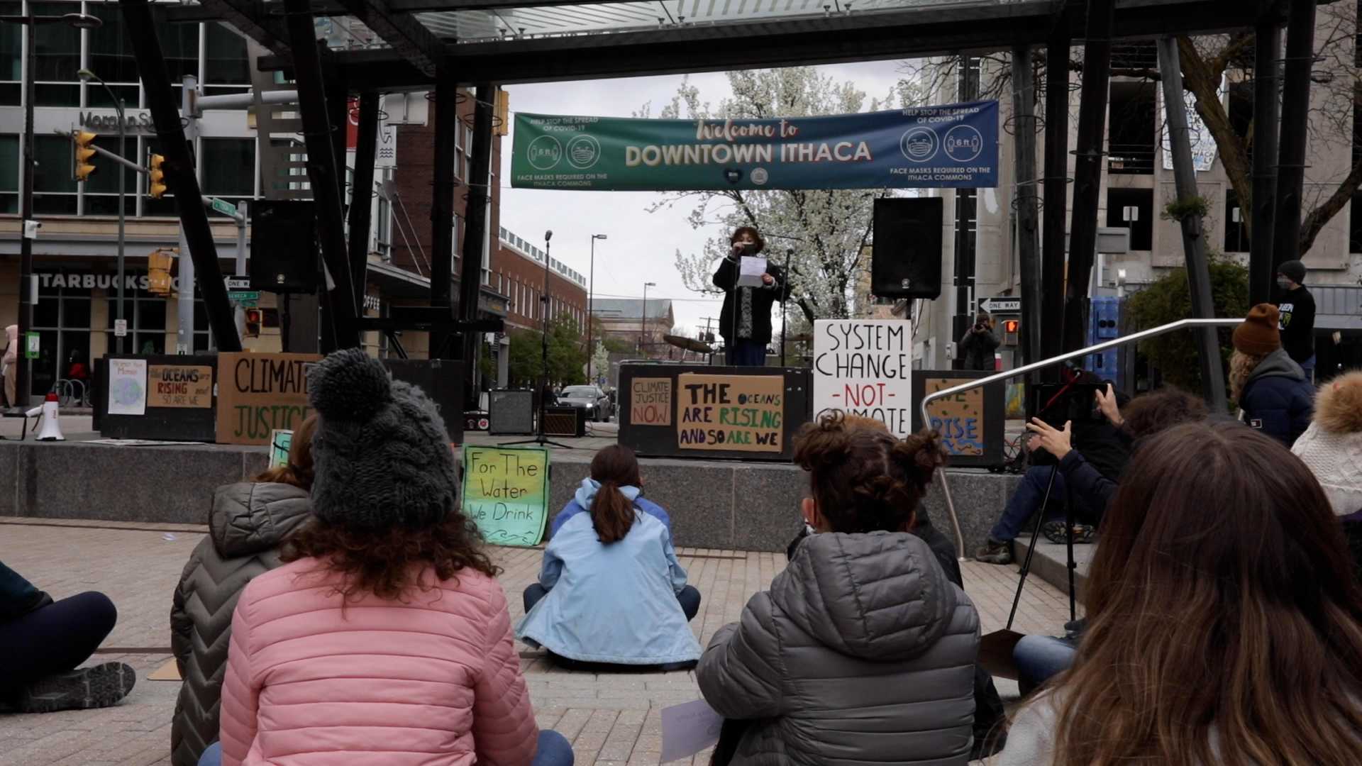Youths run Earth Day rally