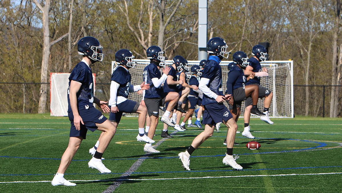 Football team returns to action in spring game